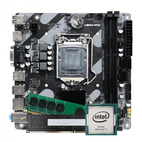 Kit Intel Core i7 3.4GHz + Placa Mãe Chipset H81 + Memória 8GB DDR3