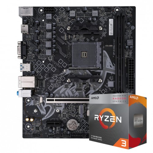 Kit Upgrade, AMD Ryzen 3 3200G, Placa Mãe Asus Prime B450M Kit Upgrade, AMD Ryzen 3 3200G, Placa Mãe Asus Prime B450M