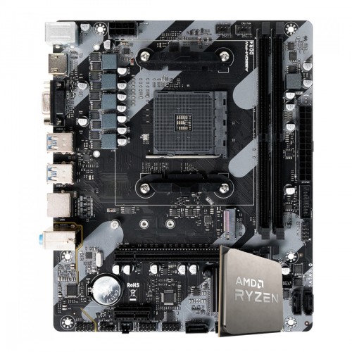 Kit Upgrade AMD Ryzen 5 3400G + Placa Mãe Chipset A320