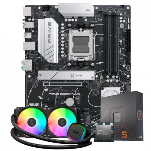 Kit Upgrade, AMD Ryzen 5 7600X, Placa Mãe Asus PRIME B650-PLUS