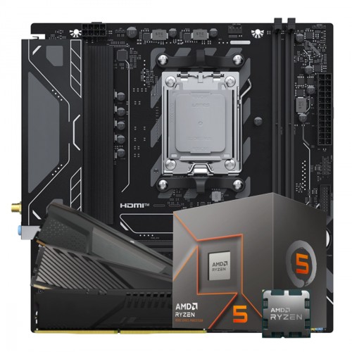 Kit Upgrade, AMD Ryzen 5 8400F + Placa Mãe Chipset b850 + 8GB DDR5