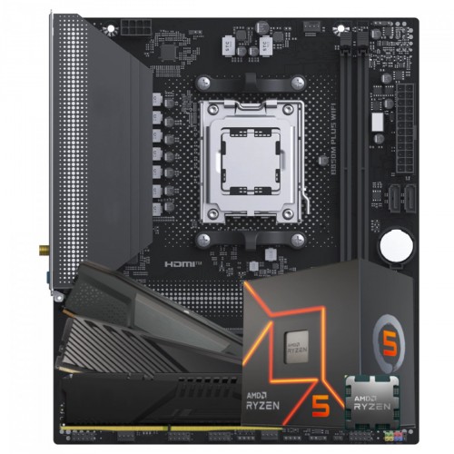 Kit Upgrade, AMD Ryzen 5 8500G + Placa Mãe Chipset B850 + Memória DDR5 16GB