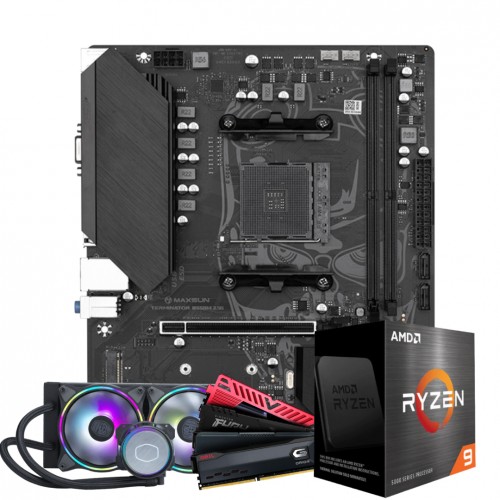 Kit Upgrade, AMD Ryzen 9 5900XT, Placa Mãe Chipset B550, Water