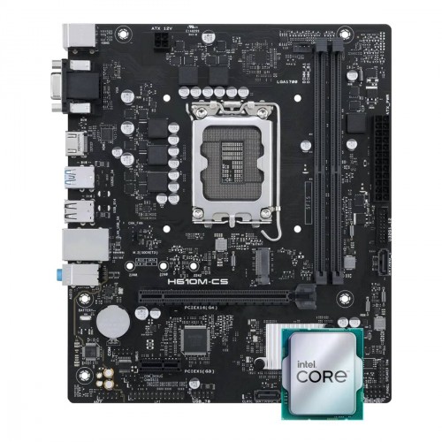 Kit Upgrade, Intel Core i5 12400F + Placa Mãe H610M + SSD 240GB