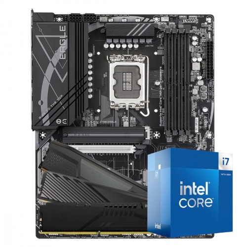 Kit Upgrade, Intel Core i7 14700F, Placa Mãe Chipset Z790, Memória