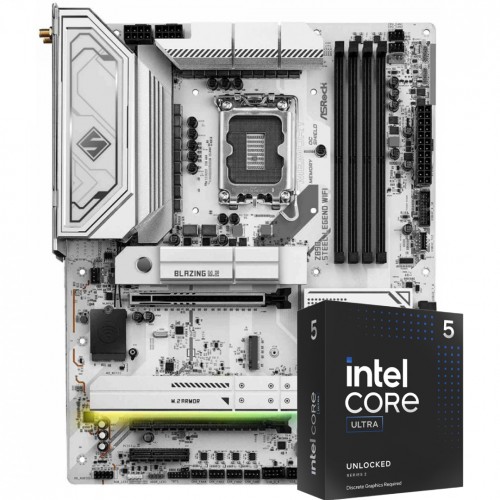 Kit Upgrade, Intel Core Ultra 5 245KF, Placa Mãe ASRock Z890 Steel