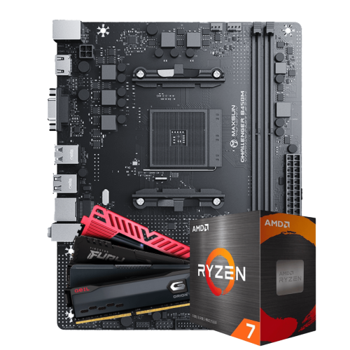 Kit Upgrade, AMD Ryzen 5 5600, MAXSUN B450M MS-Challenger, Memória