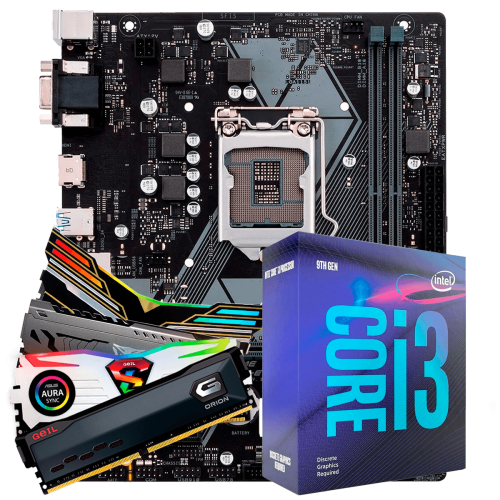 Kit Upgrade Intel Core i3 9100F + Placa Mãe Asus + 8GB