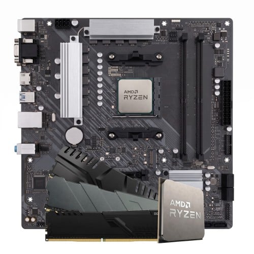 Kit Upgrade, Ryzen 5 5500+ Placa Mãe B550 + 16GB (2X8GB) DDR4