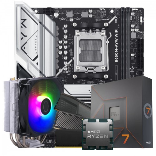 Kit Upgrade Ryzen 7 7700X + Placa Mãe Chipset B650 + DDR5 16GB