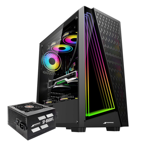 Kit Upgrade Gabinete Gamer SuperFrame Storm + Fonte SuperFrame 500W