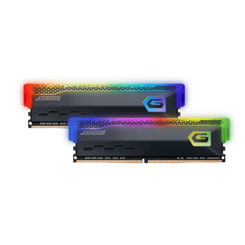 Memória DDR4 SuperFrame RGB, 16GB (2x8GB), 3200MHz, Gray