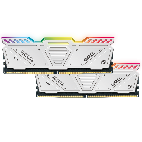 Memória DDR5 Geil Polaris RGB, 32GB (2x16GB), 5600MHz, White, GOSW532GB5600C38ADC