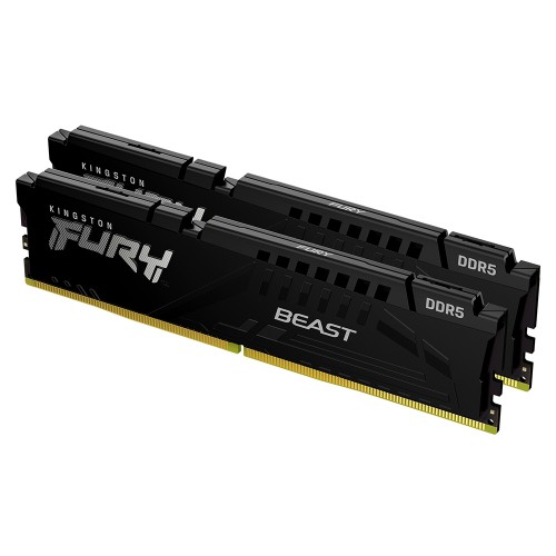 新品 16GB 2枚 kingston Beast DDR5 6000MHz Memória DDR5 Kingston FURY Beast, 16GB (2x8GB), 6000MHz, Black
