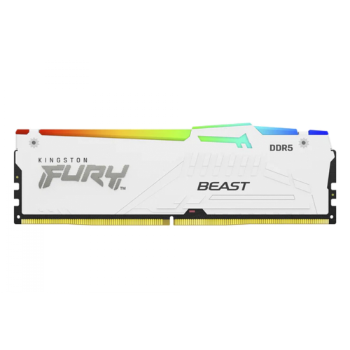 Memória DDR5 Kingston Fury Beast, RGB, 16GB, 5600Mhz, White