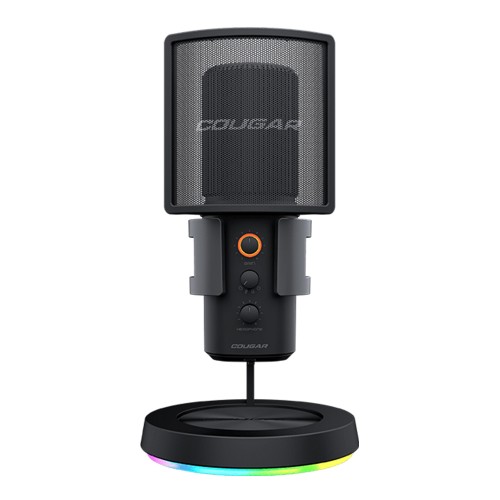 Microfone Gamer Cougar Screamer-X, RGB, USB, Preto