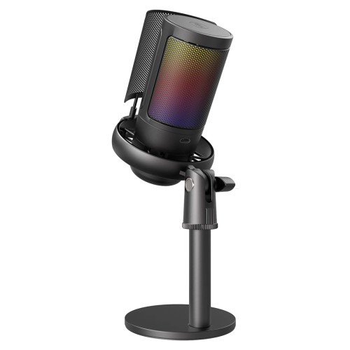 Microfone Gamer Fortrek MIC10, RGB, USB, Preto, 86960