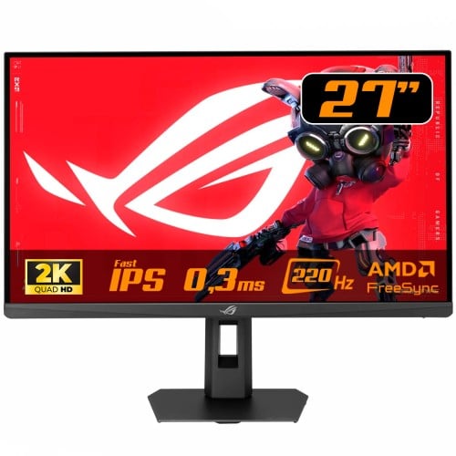 Monitor Gamer Asus ROG Strix XG27ACSR, 27 Pol, QHD, Fast IPS, 220Hz, 0.3ms, 133% sRGB, HDR, G-Sync, FreeSync, HDMI/DP/USB-C