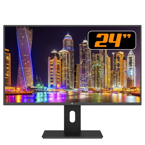 Monitor Gamer Fox, 24 Pol, Full HD, 2ms, Ajuste de altura, Rotação Vertical, Widescreen, 75Hz, 2ms, HDMI/VGA