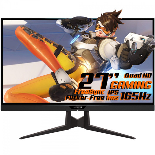 Monitor Gamer Gigabyte Aorus FI27Q-P, 27 Pol, QuadHD, 165Hz, 1ms, IPS,  FreeSync, HDR, DP/HDMIx2, 20VM0-AFI27QPBA-1SAR - Main Image