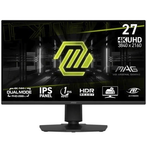 Monitor Gamer MSI MAG 275UPD E14, 27 Pol, Dual Mode, 4K/144Hz, FHD/288Hz, 1ms, IPS, HDR, 130% sRGB, FreeSync Premium, HDMI/DP
