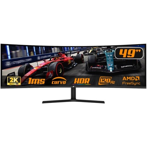 Monitor Gamer SuperFrame Enterprise, 49 Pol, Curvo, UltraWide, Dual Quad HD, VA, 1ms, 120Hz, FreeSync/G-Sync, SF-MN-ENT49QDVCC2C