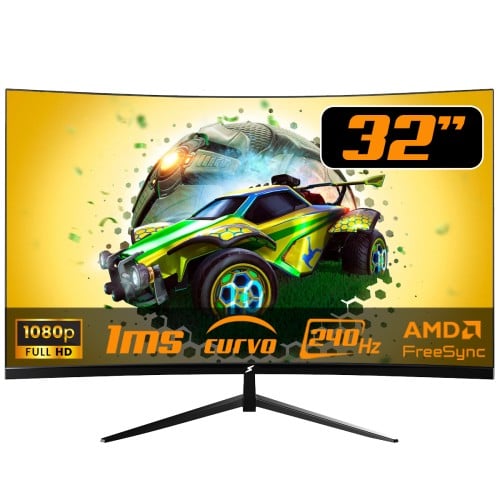 Monitor Gamer SuperFrame Ultra, 32 Pol, Curvo, Full HD, 1ms, 240Hz, VA, HDR, FreeSync/G-Sync, HDMI/DP, SF-MN-ULT32FSVCE1B