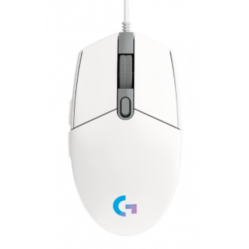 Mouse Gamer Logitech G203 Lightsync RGB, 6 Botões Programáveis, 8000 DPI, White, 910-005794
