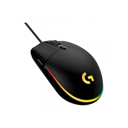Mouse Gamer Logitech G203 Lightsync RGB, 6 Botões Programáveis, 8000 DPI, Black, 910-005793