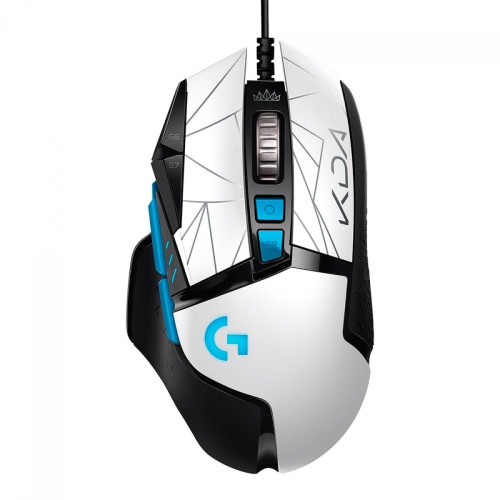 Mouse Gamer Logitech Hero G502 League of Legends, 25600 DPI, 11 Botões, Ajuste de Peso, RGB, KDA, 910-006096
