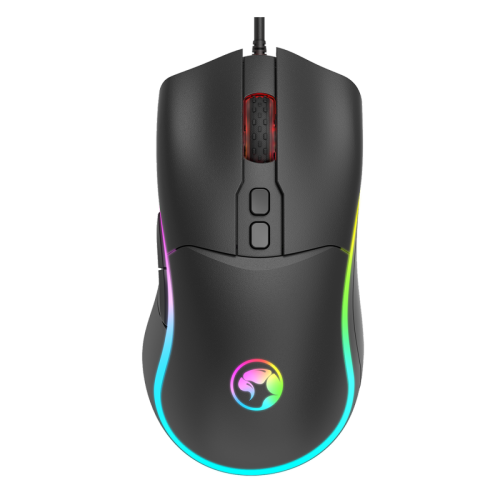 Mouse Gamer Marvo M358, 7200 DPI, 7 Botões, RGB, Black