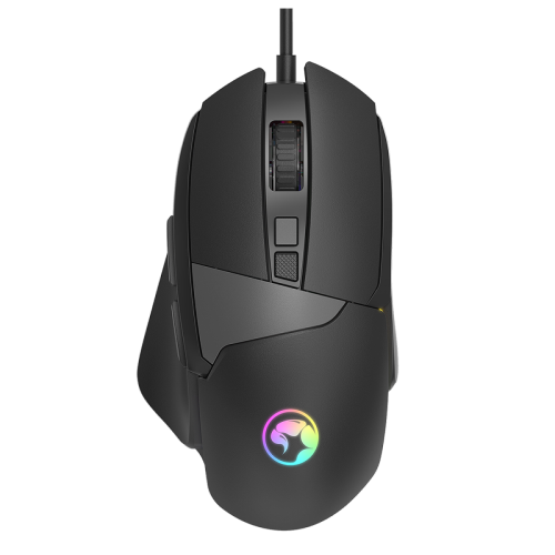 Mouse Gamer Marvo M411, 12800 DPI, 8 Botões, RGB, Black