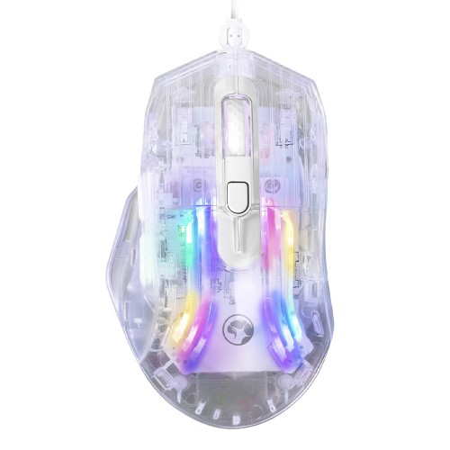 Mouse Gamer Marvo M413 Prism 40, RGB, 7200 DPI, 6 Botões, Transparente