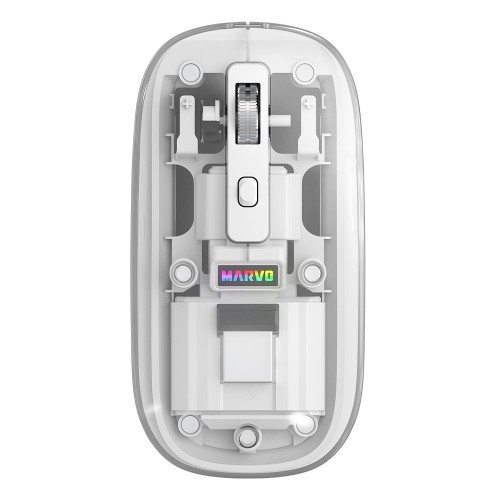 Mouse Gamer Marvo M810W WH, Wireless, 1600 DPI, Branco
