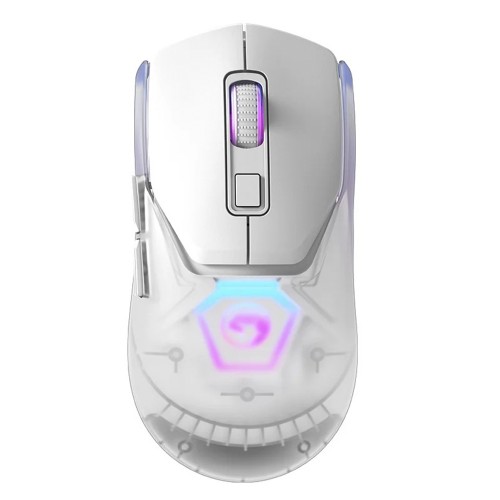 Mouse Gamer Marvo Z FIT PRO G1W WH, Wireless/Bluetooth, RGB, 19000