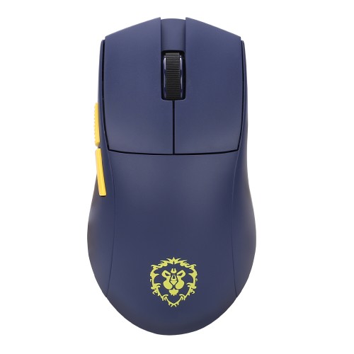 Mouse Gamer Redragon King Pro World of Warcraft Aliança, Wireless, Bluetooth, 26000 DPI, PMW3395, 5 Botões Programáveis, Azul