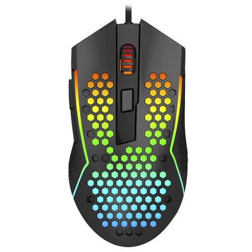 Mouse Gamer Redragon Reaping Plus, RGB, 6 Botões, 52000 DPI, Black, M987P-K V2