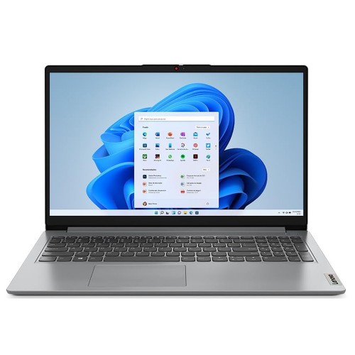 Notebook Lenovo IdeaPad 1i Intel Core i3-1215U / 8GB DDR4 / SSD 256GB / 15.6 Pol HD / Windows 11 / Cinza / 82VY000SBR