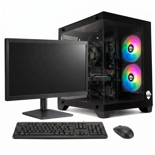 PC GAMER CAPTAIN AMD Ryzen 5 5500F / NVIDIA GeForce RTX 5050 / 16GB DDR4 (2X8GB) / SSD 480GB + Monitor 24 Pol