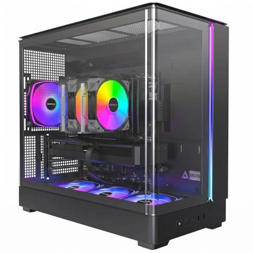 PC Gamer Montech LvL 2 AMD Ryzen 5 5500 / Radeon RX 9060 XT 16GB / 16GB DDR4 / SSD 512GB