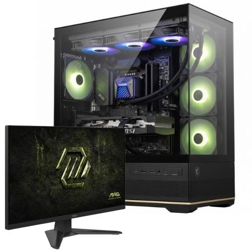 PC GAMER POWERED BY MSI ADVANCED Intel Core i5 14400F / RTX 5060 8GB / 16GB DDR4 / SSD 480GB + Monitor Gamer MSI MAG 272F X24, 27 Pol