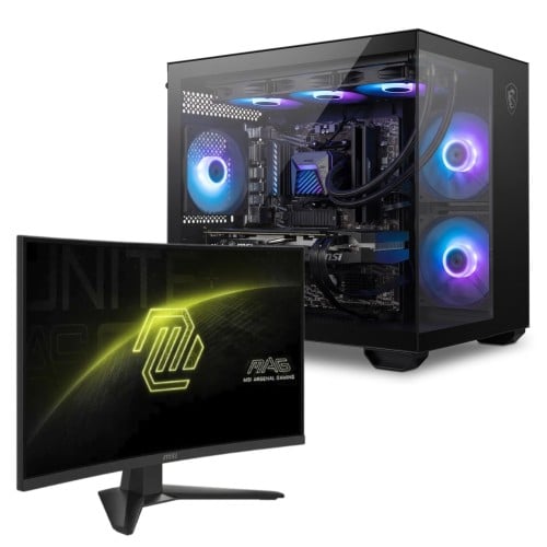 PC GAMER POWERED BY MSI ADVANCED Ryzen 7 5700X / RTX 5060 8GB / 16GB DDR4 / SSD 480GB + Monitor Gamer MSI MAG 276CXF, 27 Pol