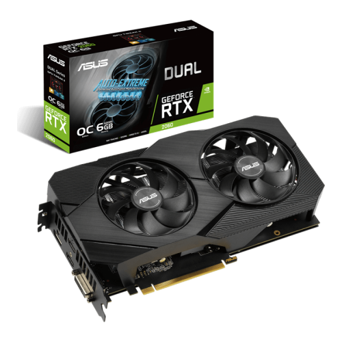 Placa de Vídeo Asus NVIDIA GeForce RTX 2060 OC EVO Dual, 6GB