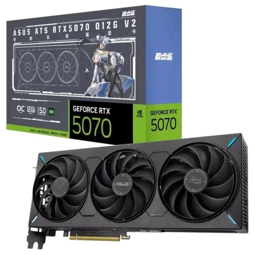 Placa de Vídeo Asus NVIDIA GeForce RTX 5070 ATS OC V2, 12GB, GDDR7, DLSS, Ray Tracing, ATS-RTX5070-O12G-V2