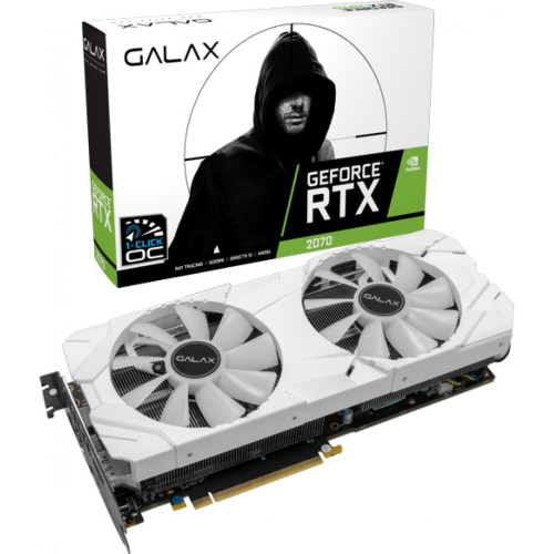 Placa de Vídeo Galax NVIDIA GeForce RTX 2070 EX White (1-Click OC) Dual,  8GB GDDR6, 256Bit, 27NSL6MPX6VW