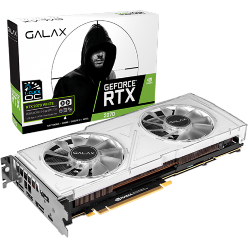 Placa de Vídeo Galax Geforce RTX 2070 OC White Dual, 8GB GDDR6