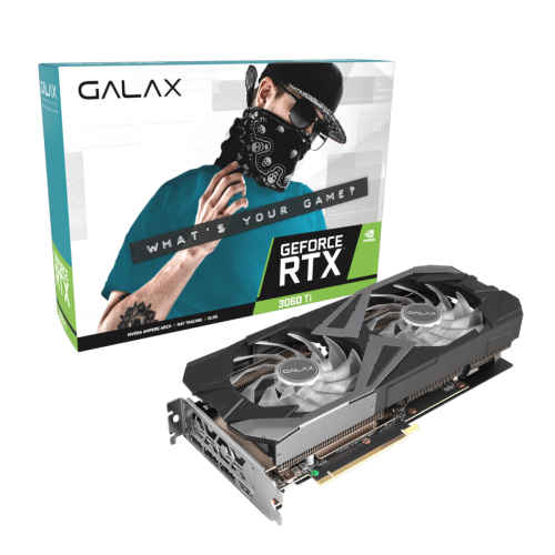 Placa de Vídeo Galax, GeForce, RTX 3060 Ti EX, 8GB, 1-Click OC