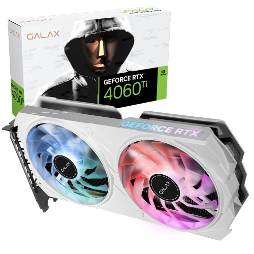 Placa De Vídeo Galax NVIDIA GeForce RTX 4060 Ti EX White V2