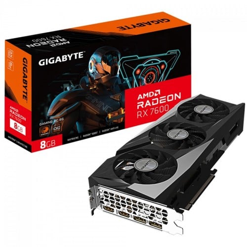 Placa De Vídeo Gigabyte AMD Radeon RX 7600 Gaming OC, 8GB, GDDR6, FSR, Ray Tracing, GV-R76GAMING OC-8GD - OPEN BOX