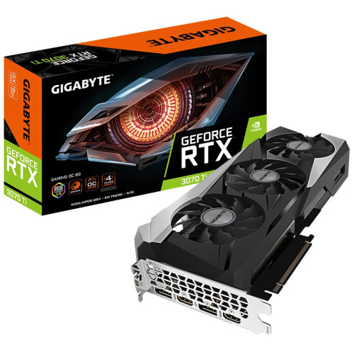 Placa de Vídeo Gigabyte GeForce RTX 3070 Ti Gaming OC, LHR, 8GB, GDDR6X, DLSS, Ray Tracing, GV-N307TGAMING OC-8GD-R Placa de Vídeo Gigabyte GeForce RTX 3070 Ti Gaming OC, LHR, 8GB, GDDR6X, DLSS, Ray Tracing, GV-N307TGAMING OC-8GD-R